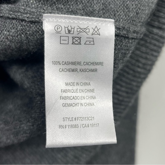 Minnie Rose 100% Cashmere Boat Neck Sweater with Drawstring F72113C21 Gray M - Picture 10 of 14